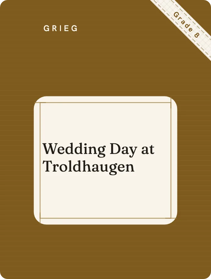 Cover of Wedding Day at Troldhaugen by Grieg