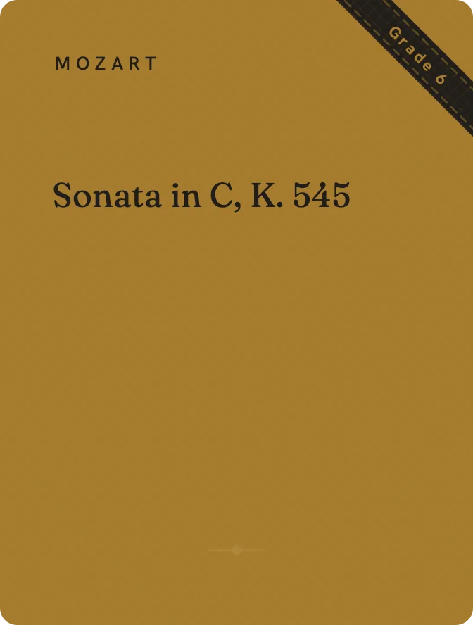 Cover of Sonata in C, K. 545 by Mozart